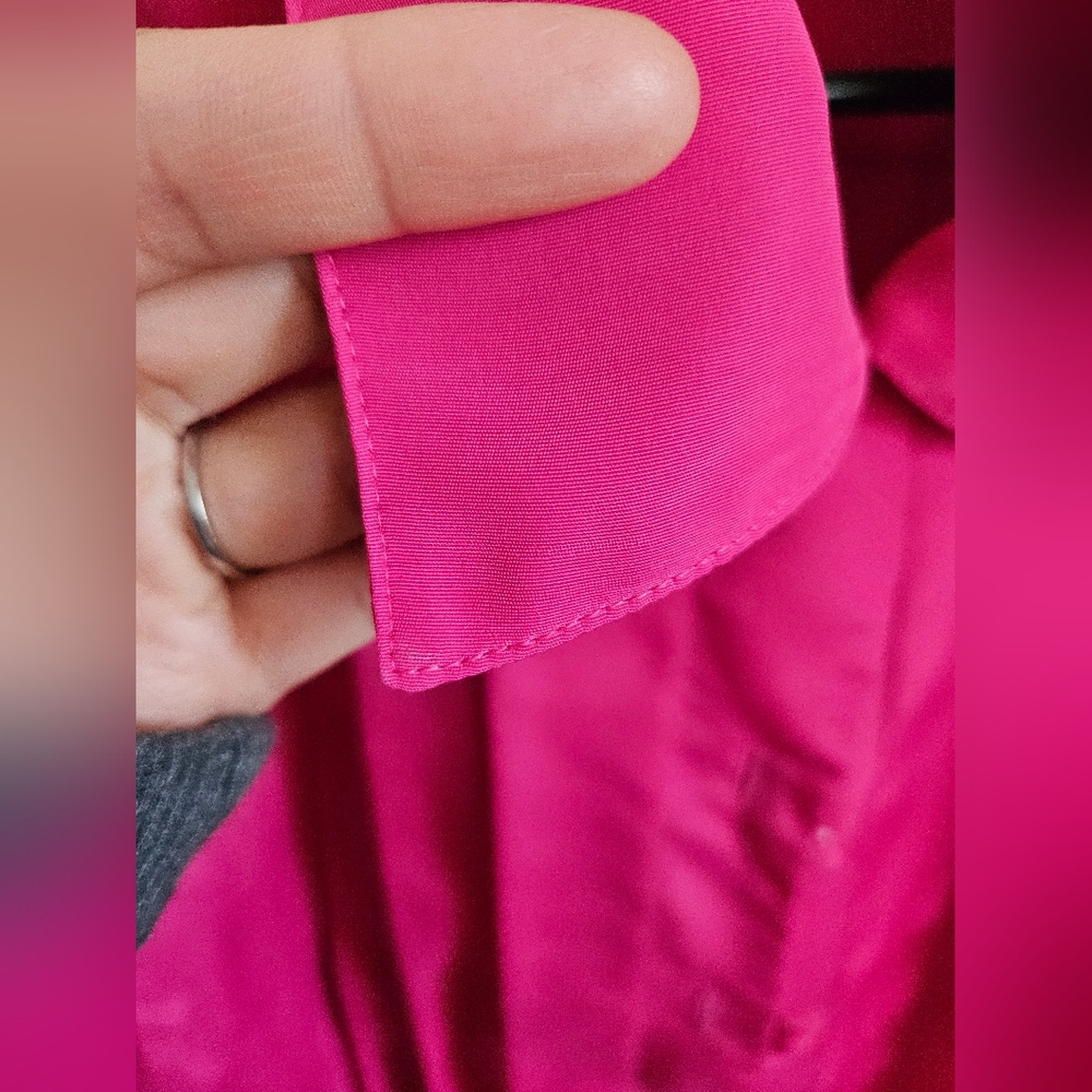 Bright Pink Button-Up Blouse - Picture 9 of 17